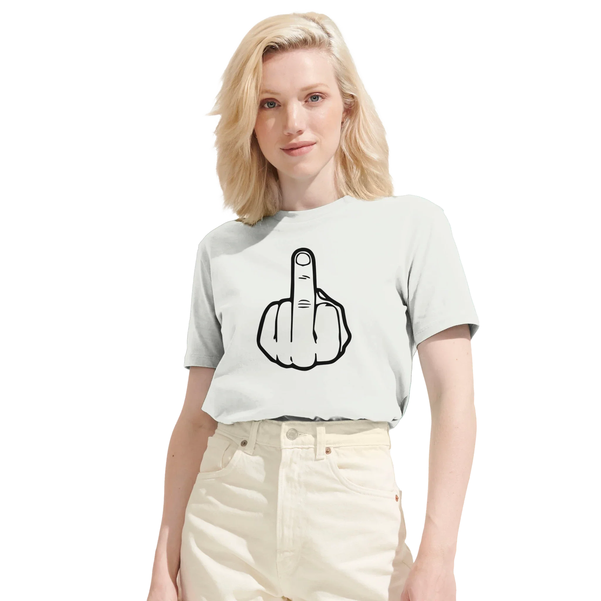100% Organic Unisex T-shirt/Middle-Finger