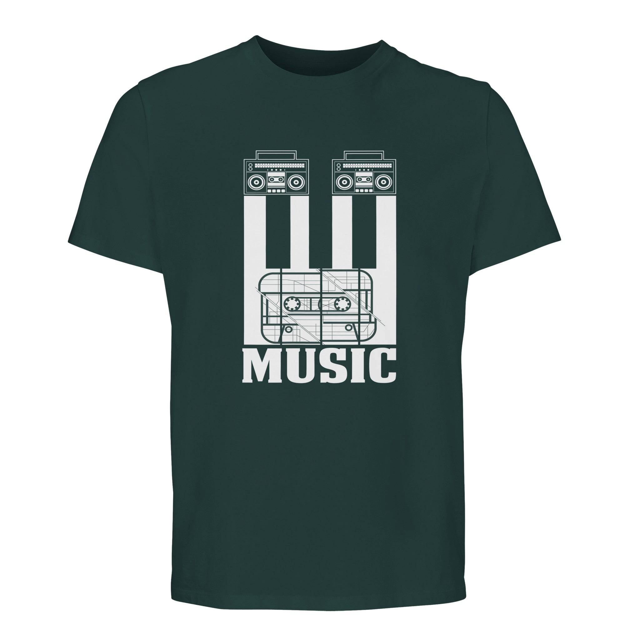 100% Organic Unisex T-shirt/Cassete-Music