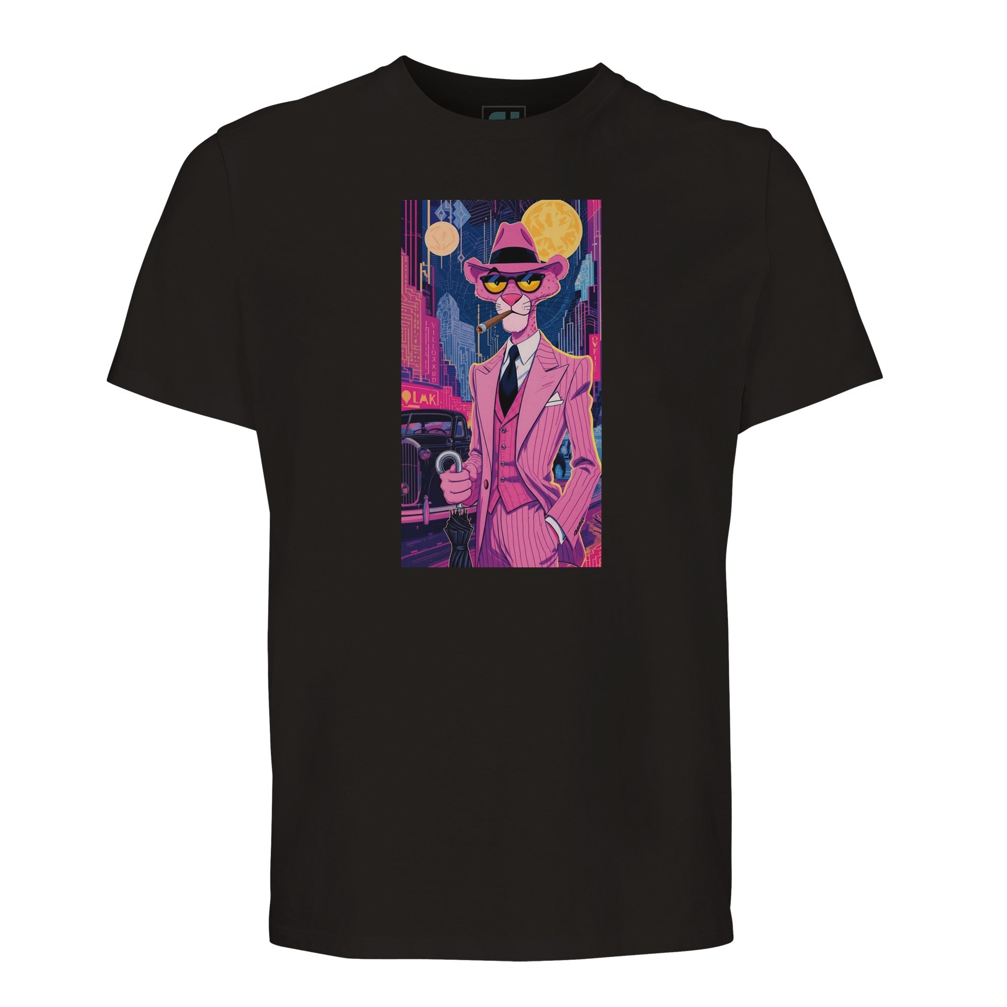 Pink Panther Noir - Retro City/ for Iconic Style/Sustainable-Organic-Cotton-Apparel