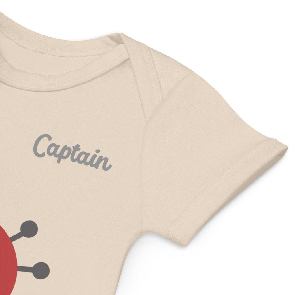 Organic cotton baby bodysuit-Captain