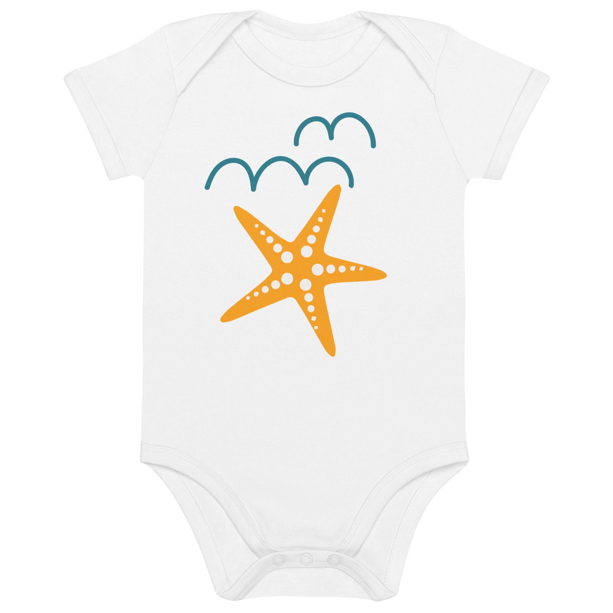 Organic cotton baby bodysuit/Star-Fish
