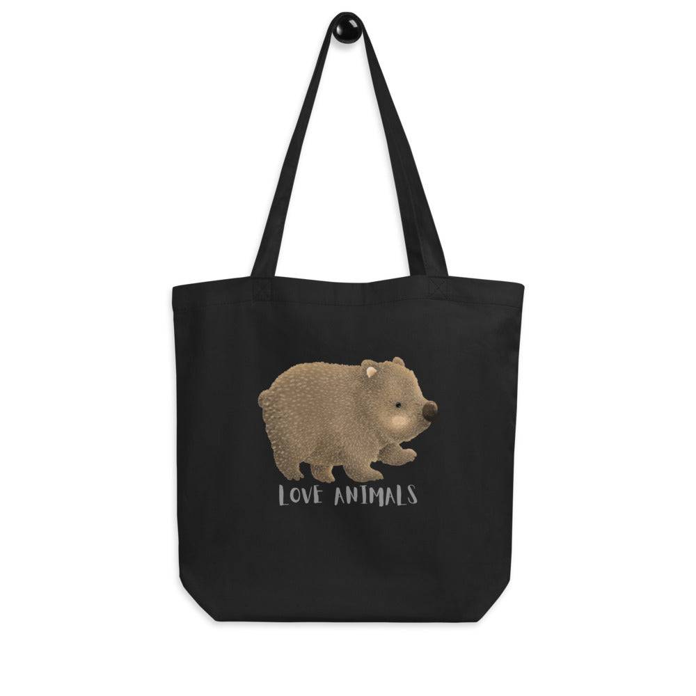 Eco Tote Bag/Love Animals Wombat