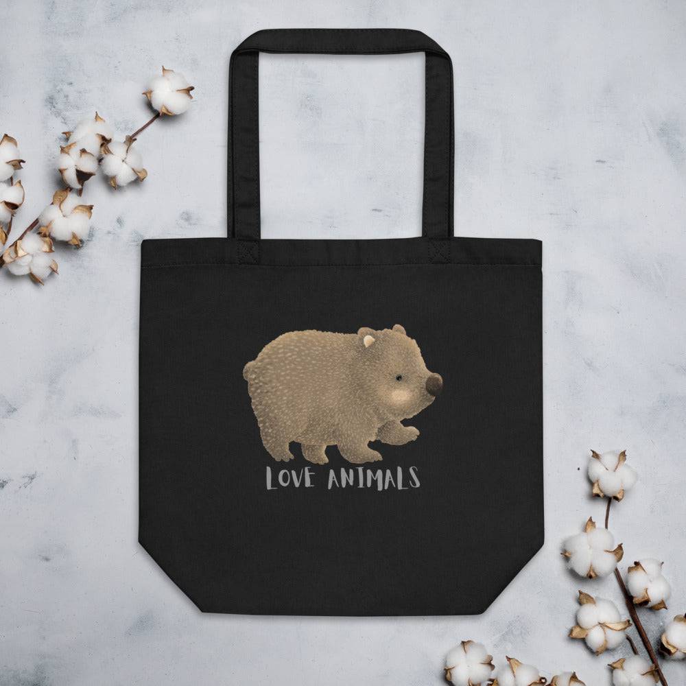 Eco Tote Bag/Love Animals Wombat