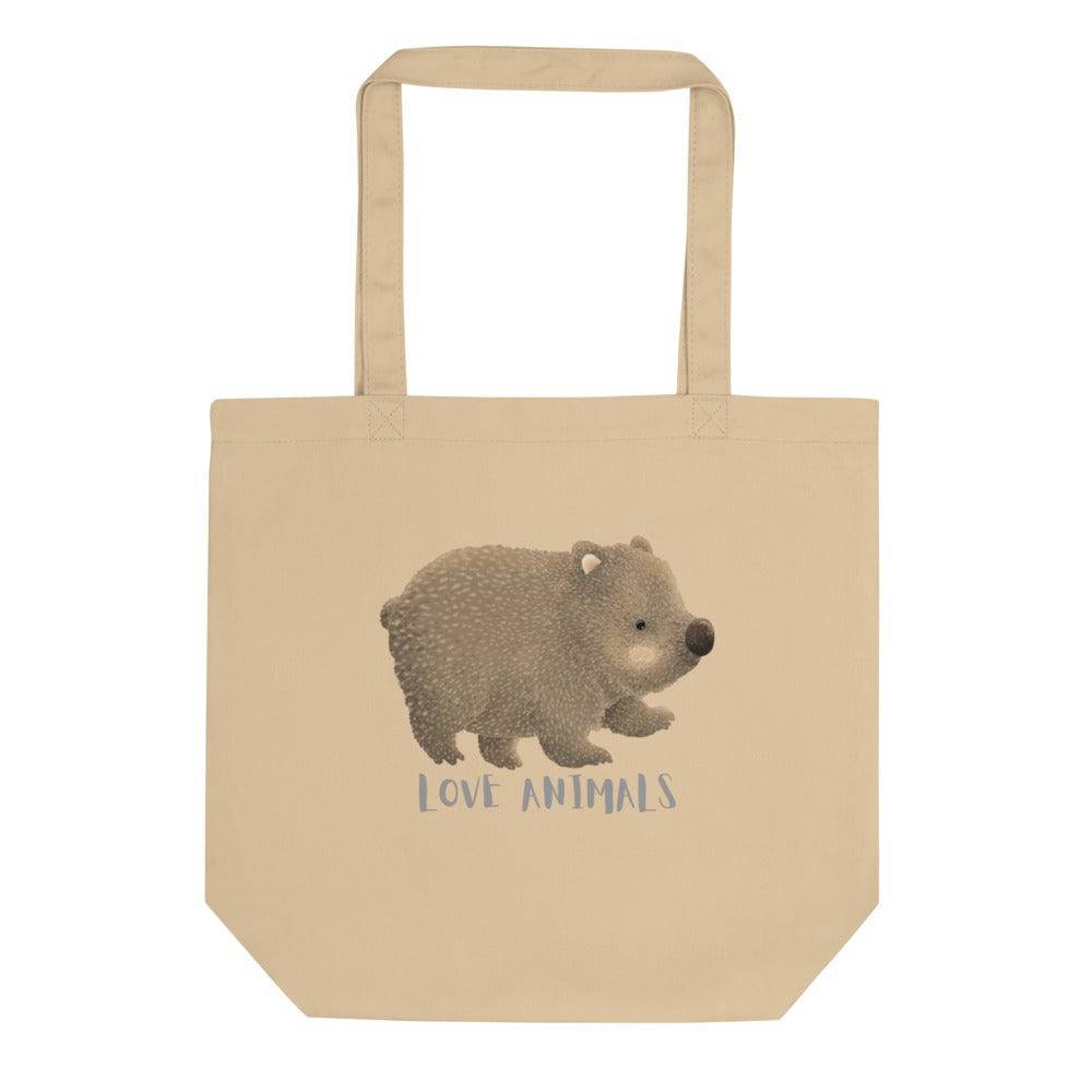 Eco Tote Bag/Love Animals Wombat