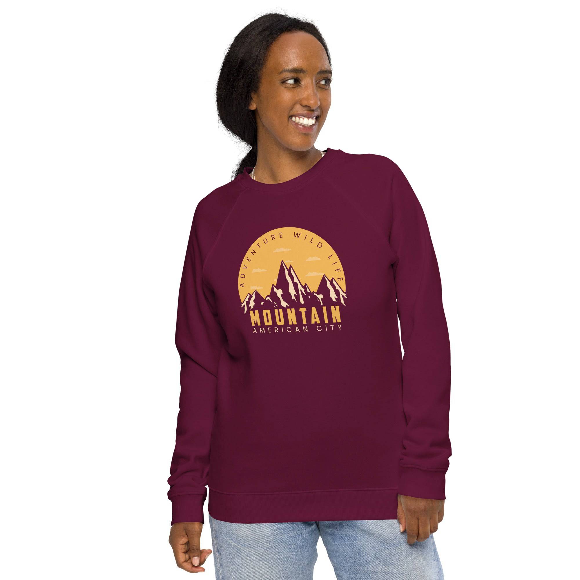Unisex organic sweatshirt/Adventure-Mountains