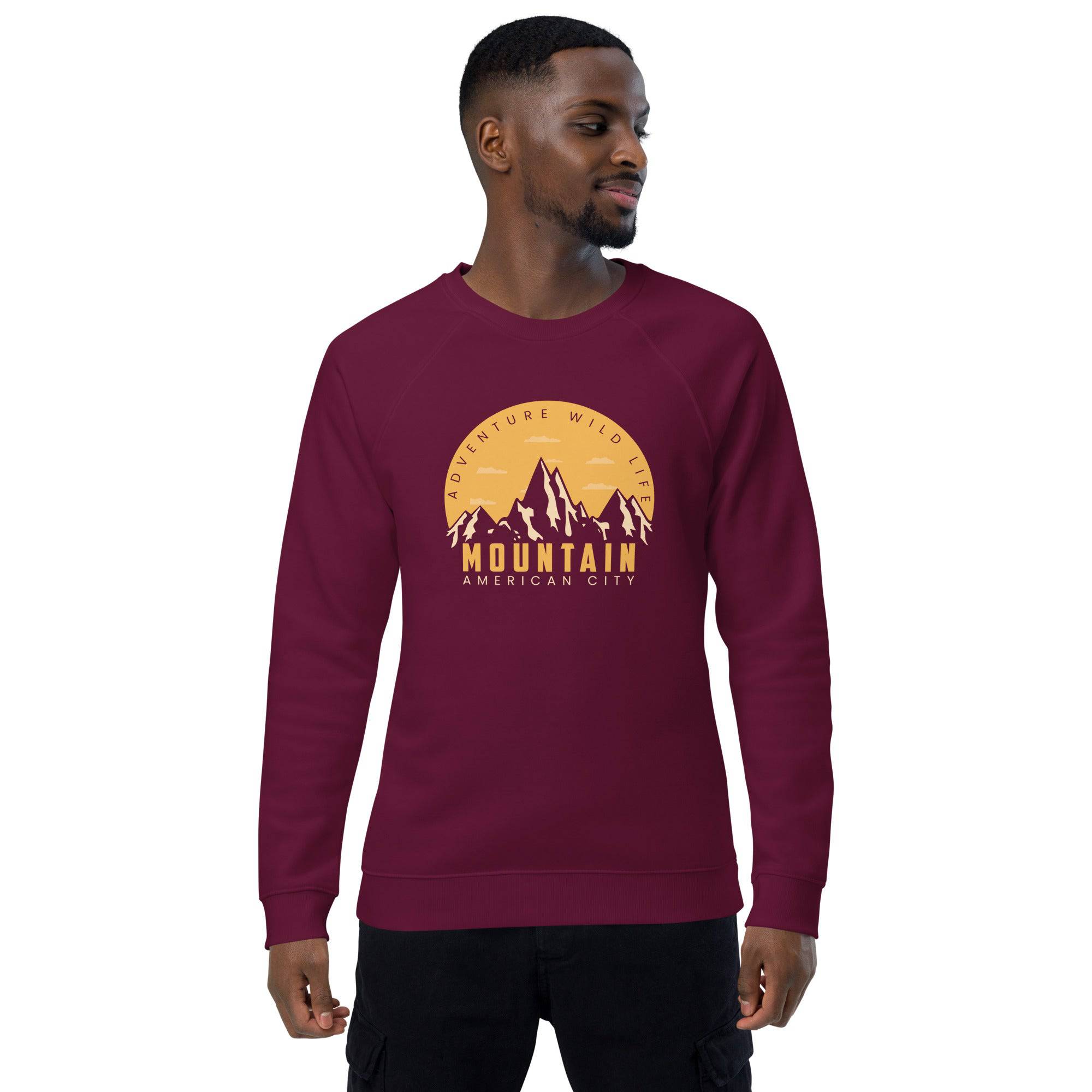 Unisex organic sweatshirt/Adventure-Mountains