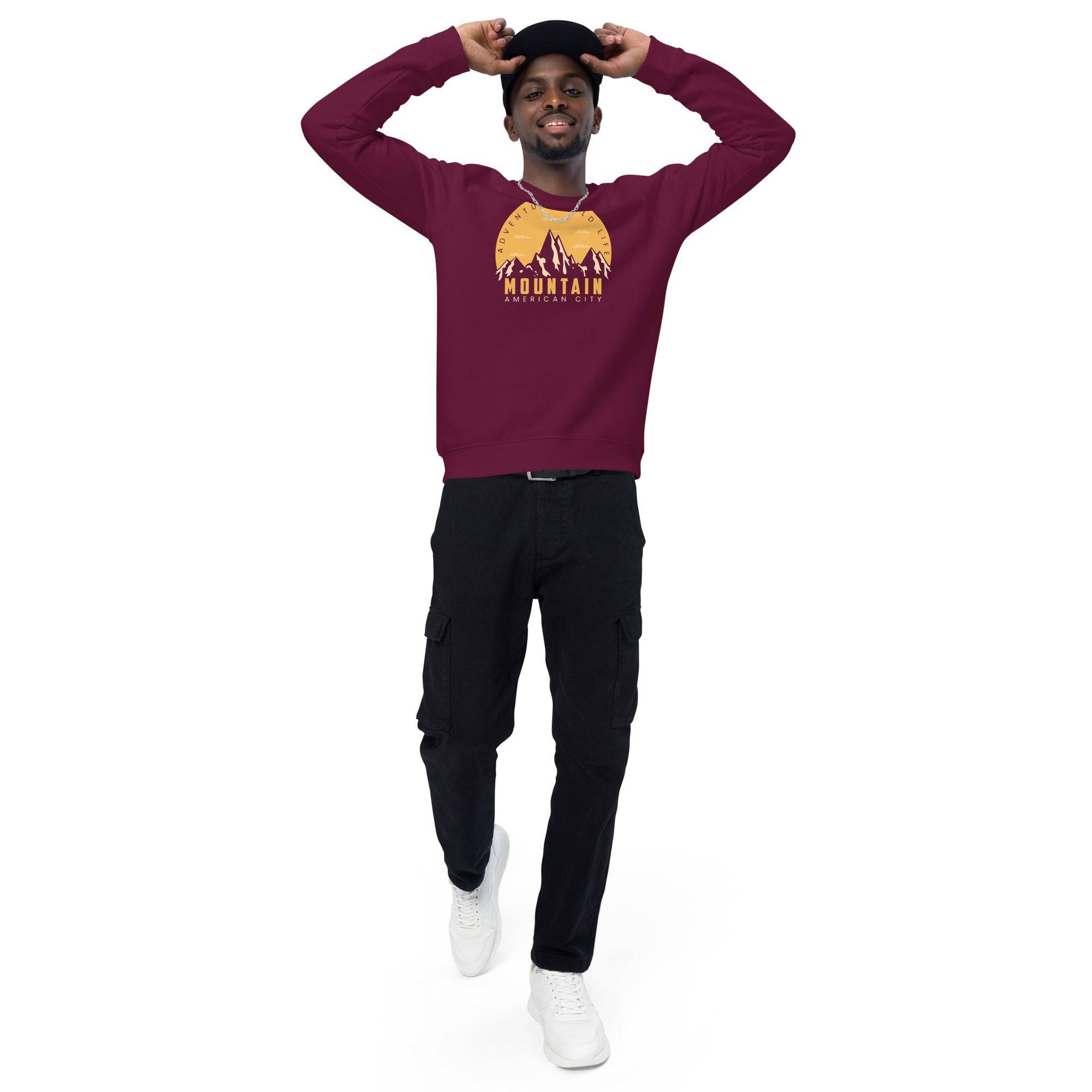 Unisex organic sweatshirt/Adventure-Mountains