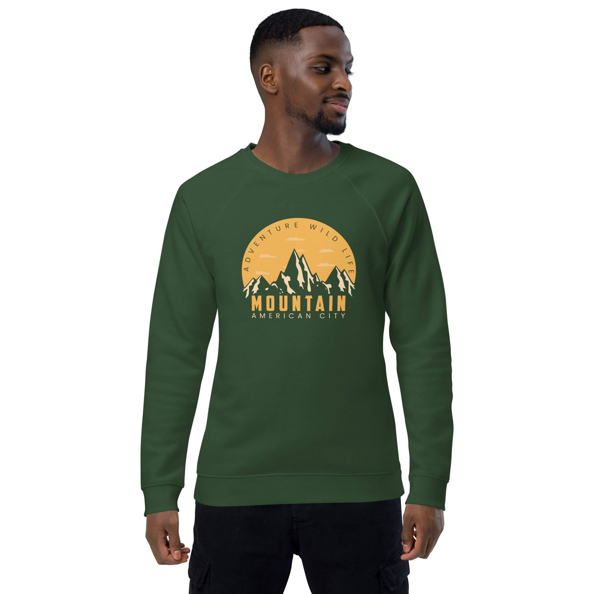 Unisex organic sweatshirt/Adventure-Mountains