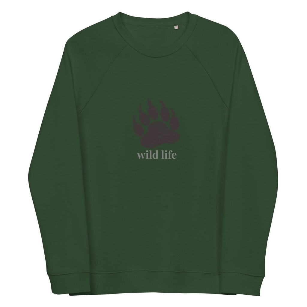 Unisex organic sweatshirt/Bear-Paw-Wild-Life