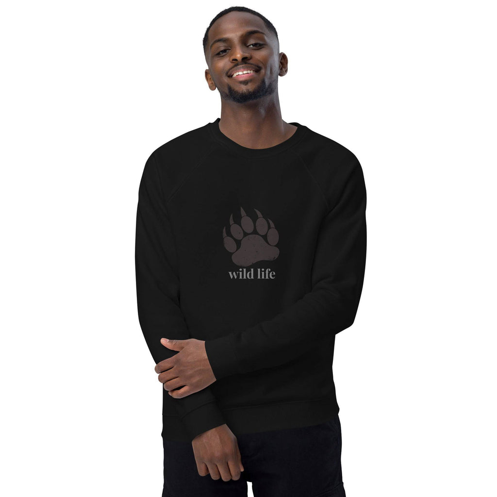 Unisex organic sweatshirt/Bear-Paw-Wild-Life