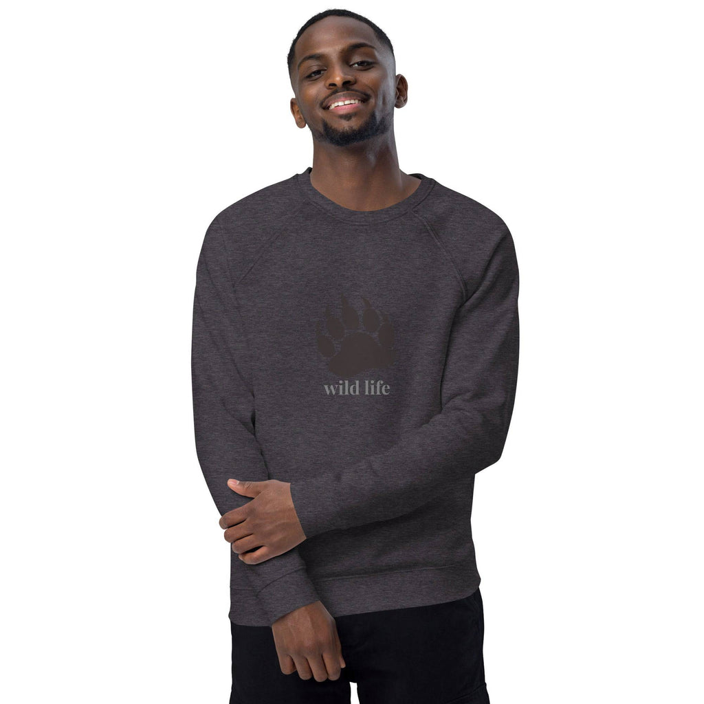 Unisex organic sweatshirt/Bear-Paw-Wild-Life
