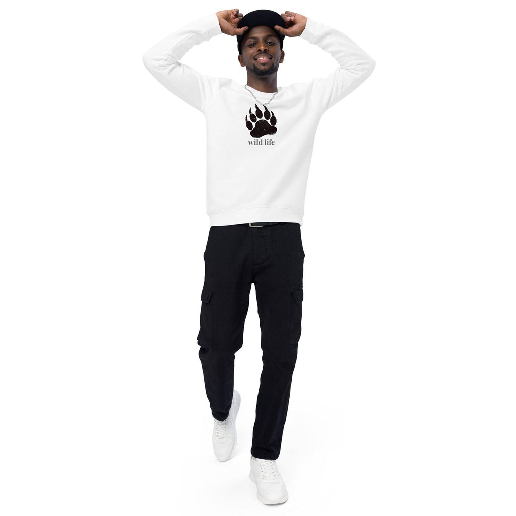 Unisex organic sweatshirt/Bear-Paw-Wild-Life