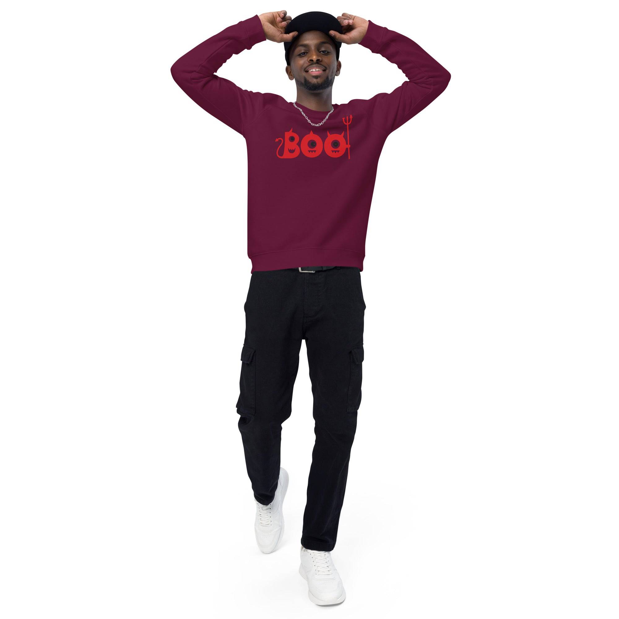Unisex Organic Sweatshirt/Boo-Halloween