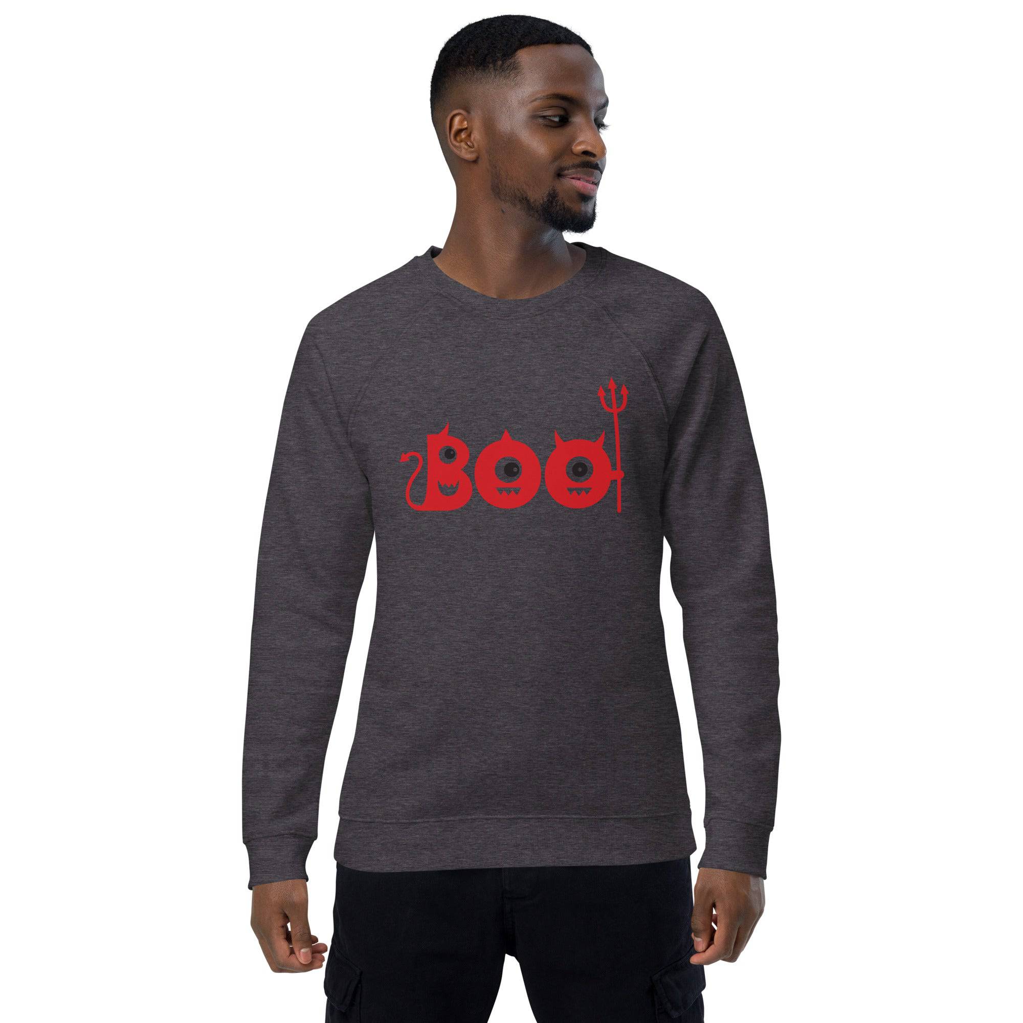 Unisex Organic Sweatshirt/Boo-Halloween