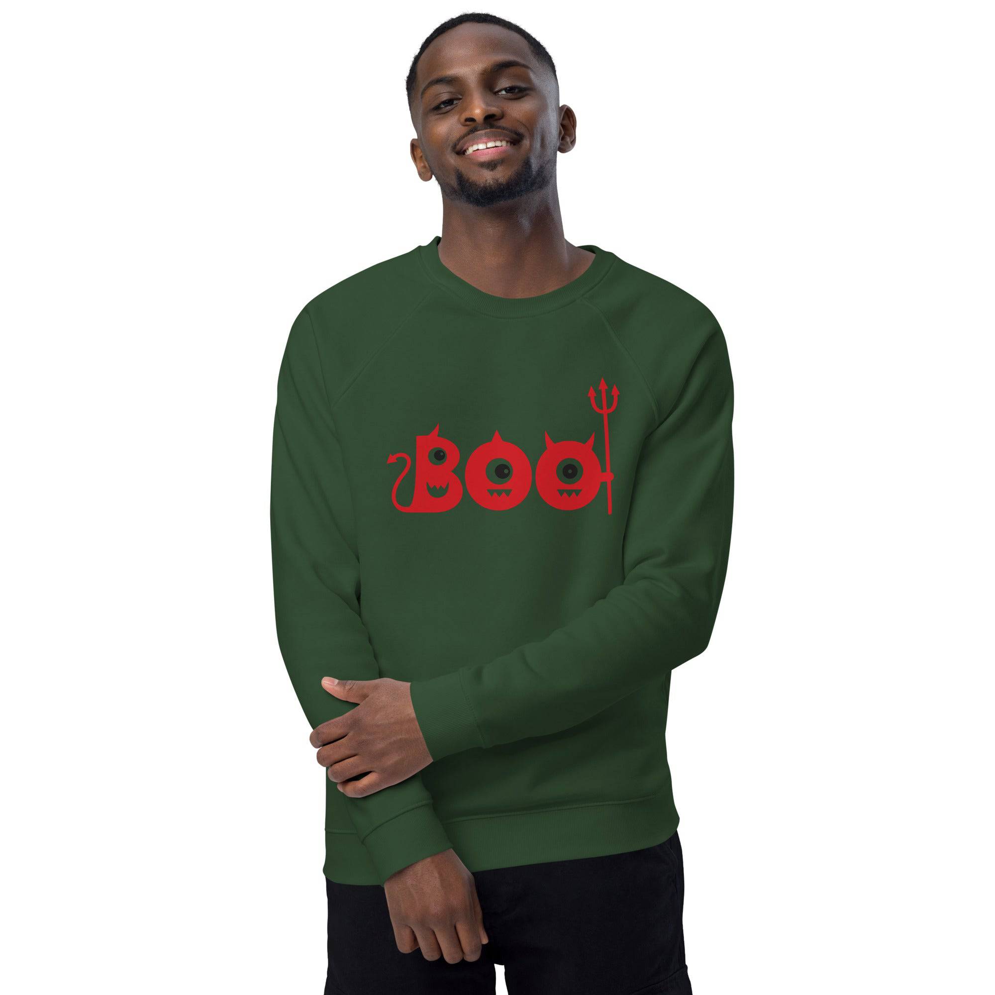 Unisex Organic Sweatshirt/Boo-Halloween