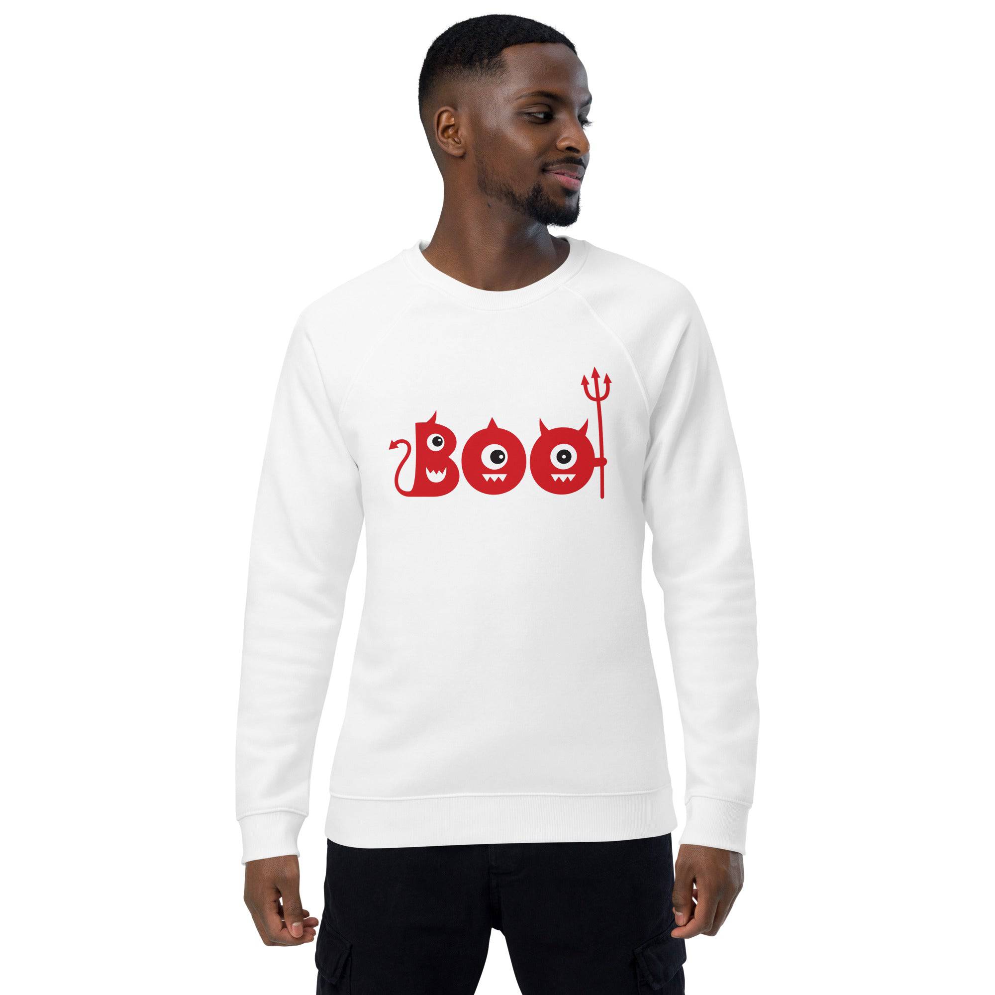 Unisex Organic Sweatshirt/Boo-Halloween