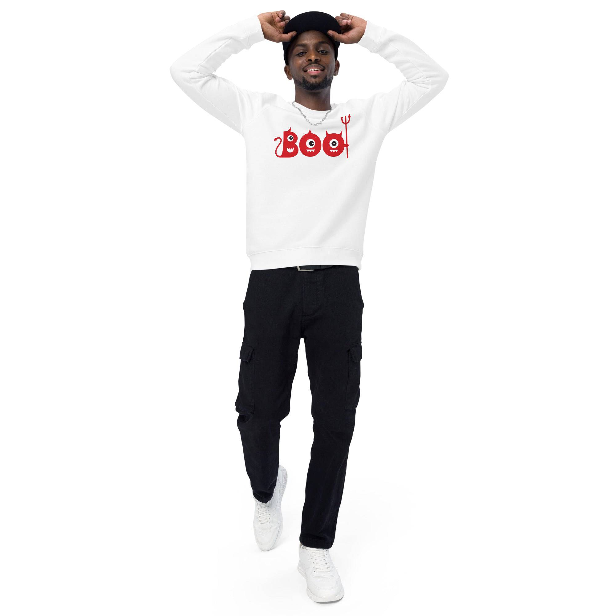 Unisex Organic Sweatshirt/Boo-Halloween
