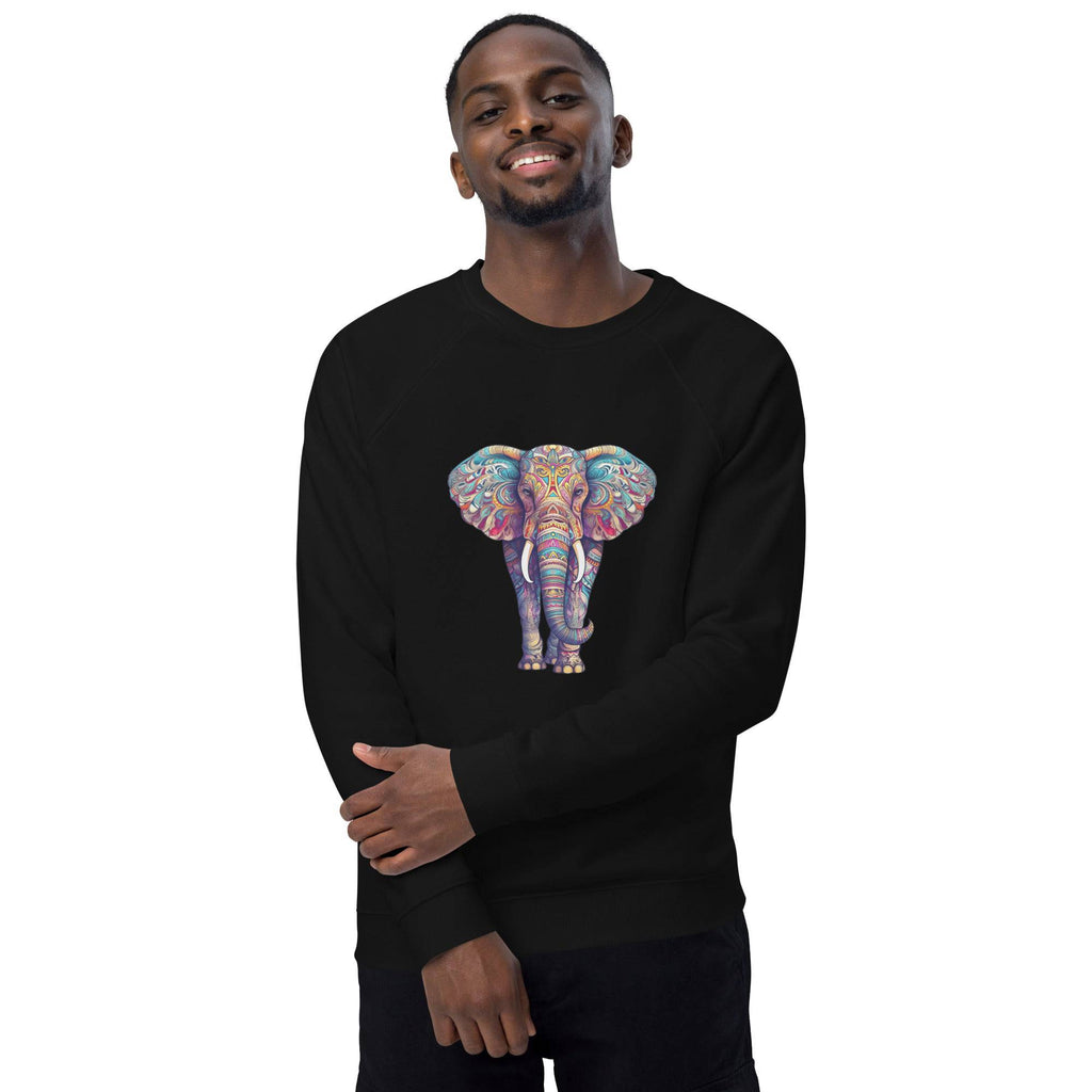 Unisex organic sweatshirt/Coloful-Elephant