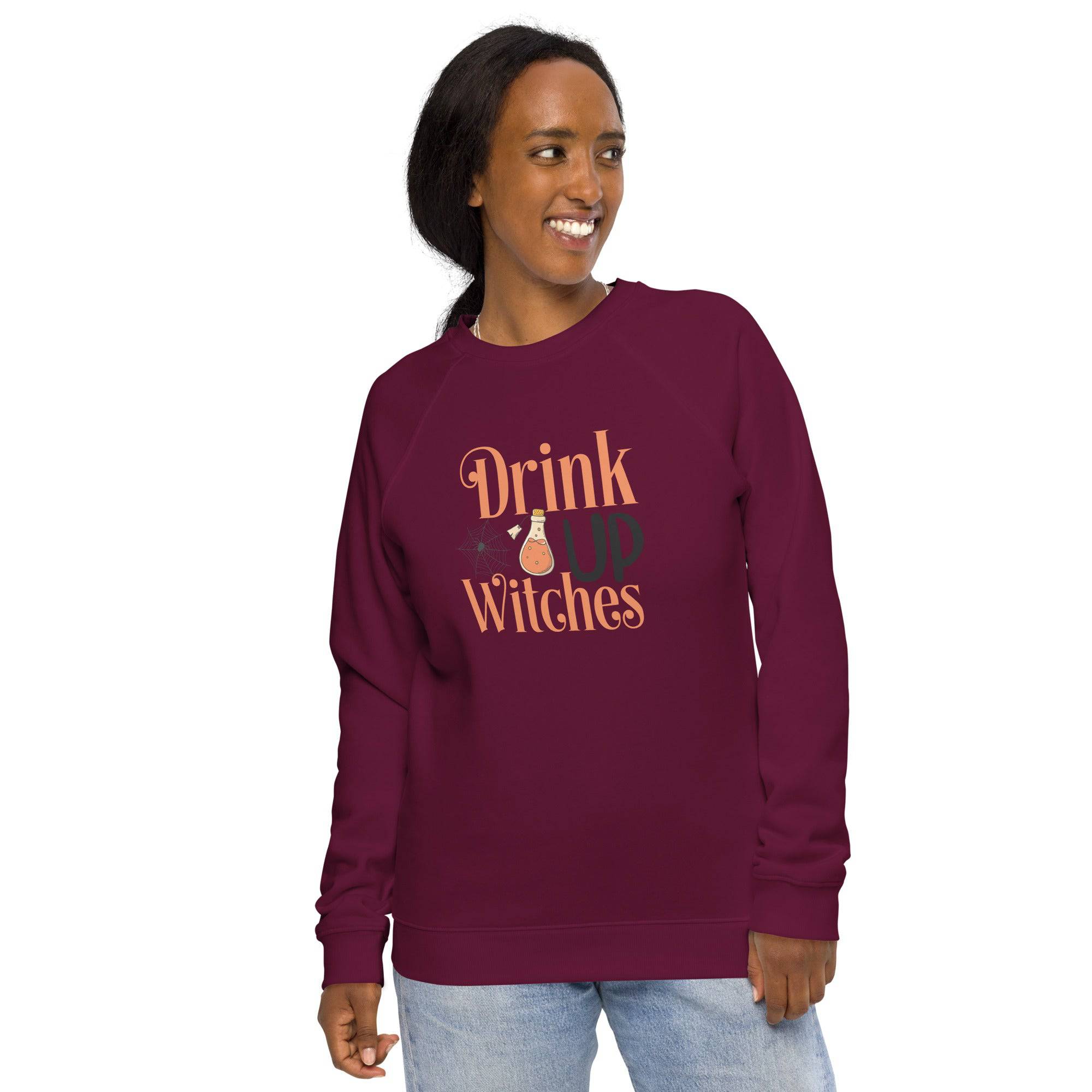 Unisex Organic Sweatshirt/Drink-Up-Withces-Halloween