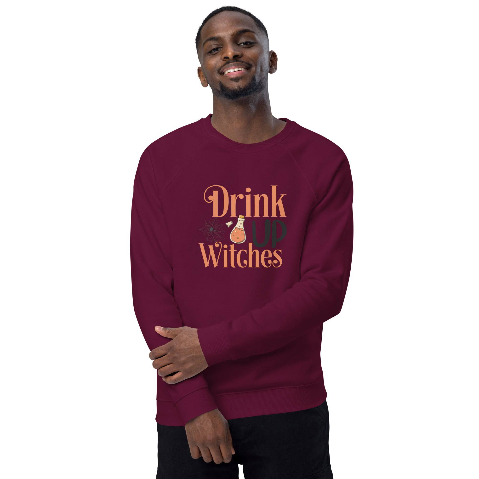 Unisex Organic Sweatshirt/Drink-Up-Withces-Halloween