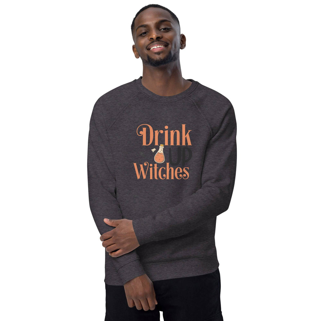 Unisex Organic Sweatshirt/Drink-Up-Withces-Halloween