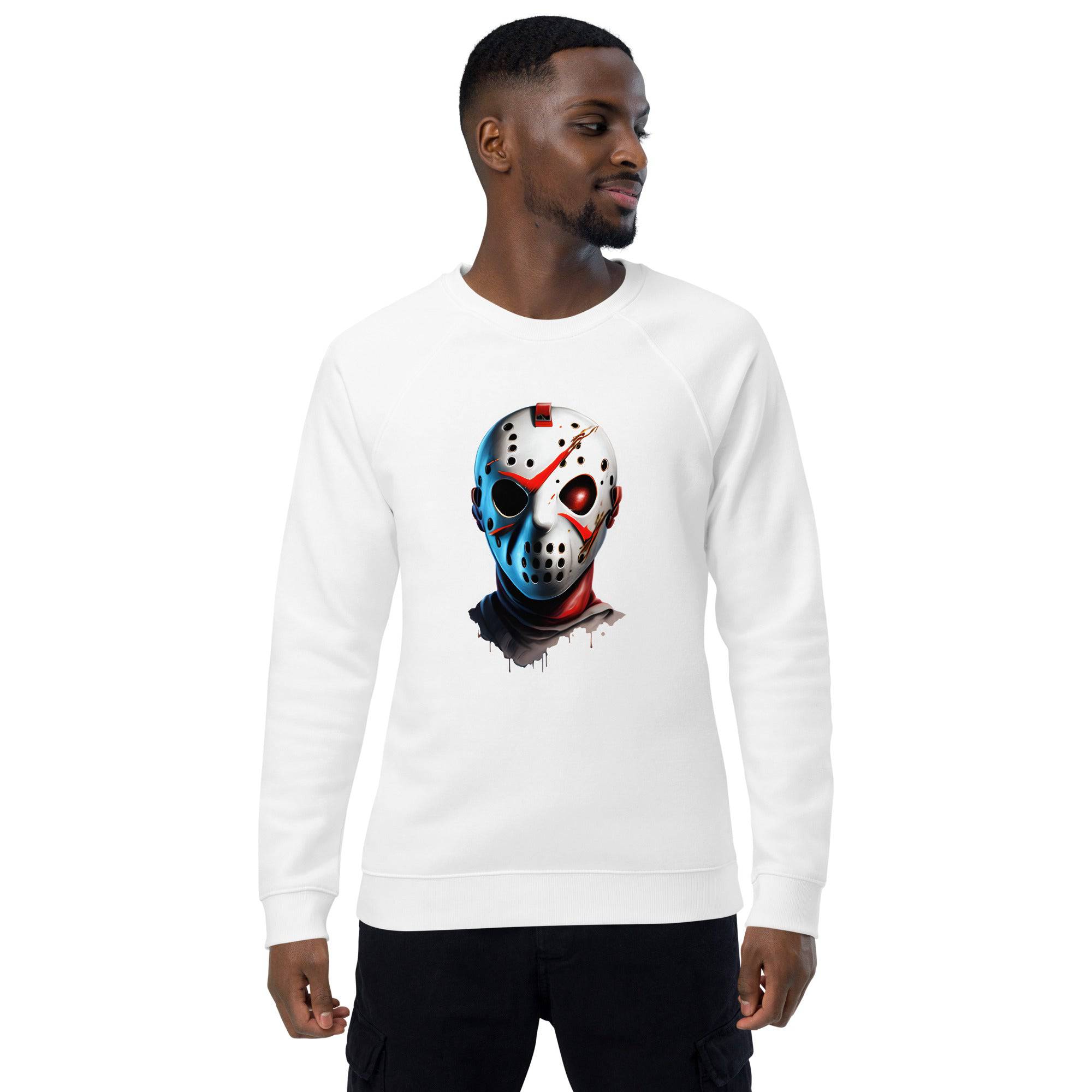 Unisex Organic Sweatshirt/Friday-13th-Mask