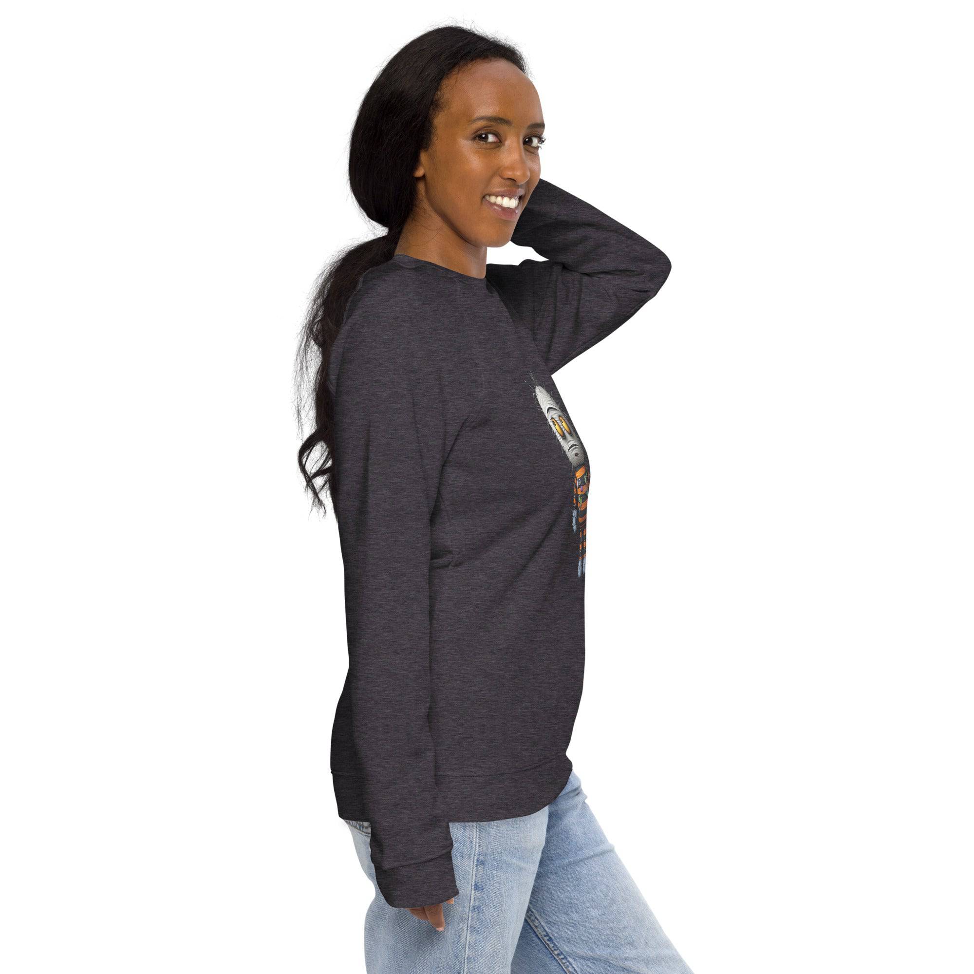 Unisex Organic Sweatshirt/Funny-Creepy-Doll
