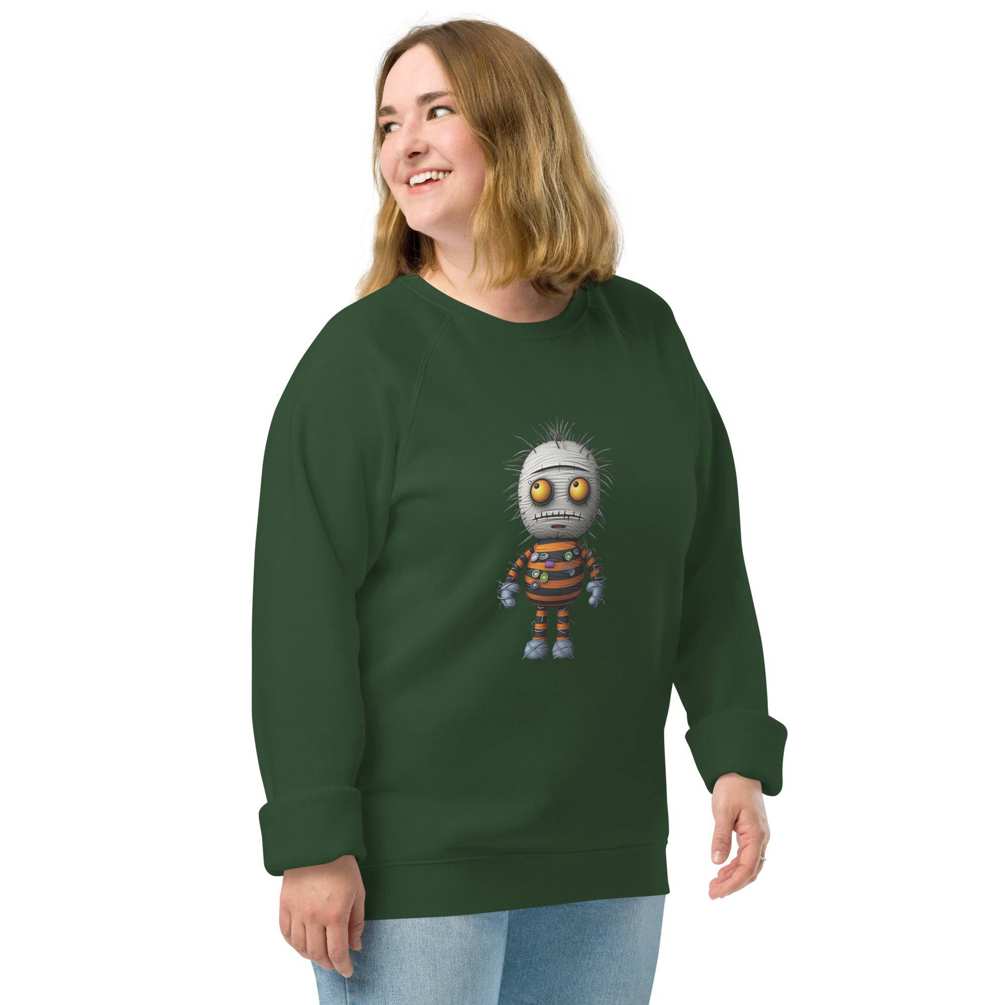 Unisex Organic Sweatshirt/Funny-Creepy-Doll