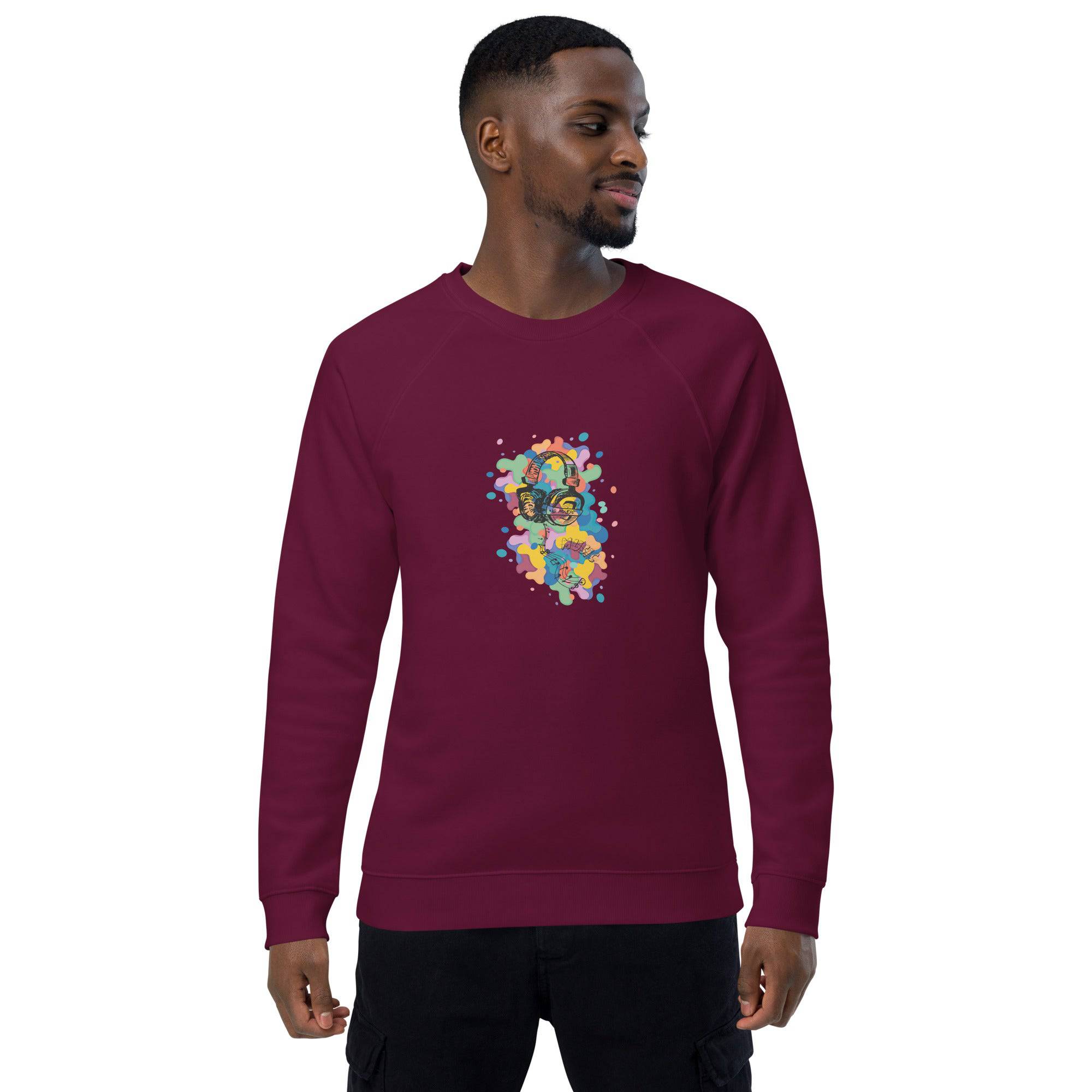 Unisex organic sweatshirt/Music-Colors