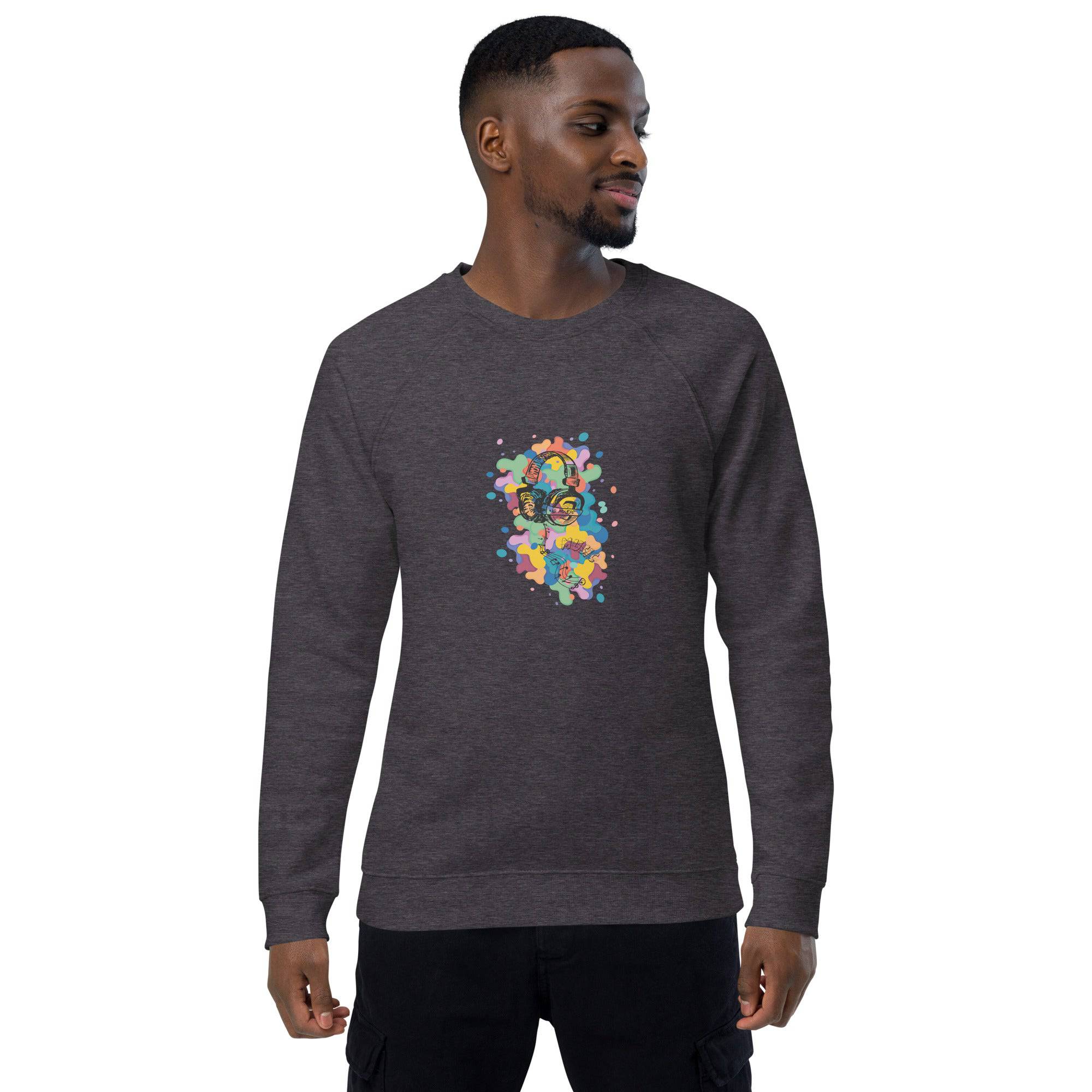 Unisex organic sweatshirt/Music-Colors