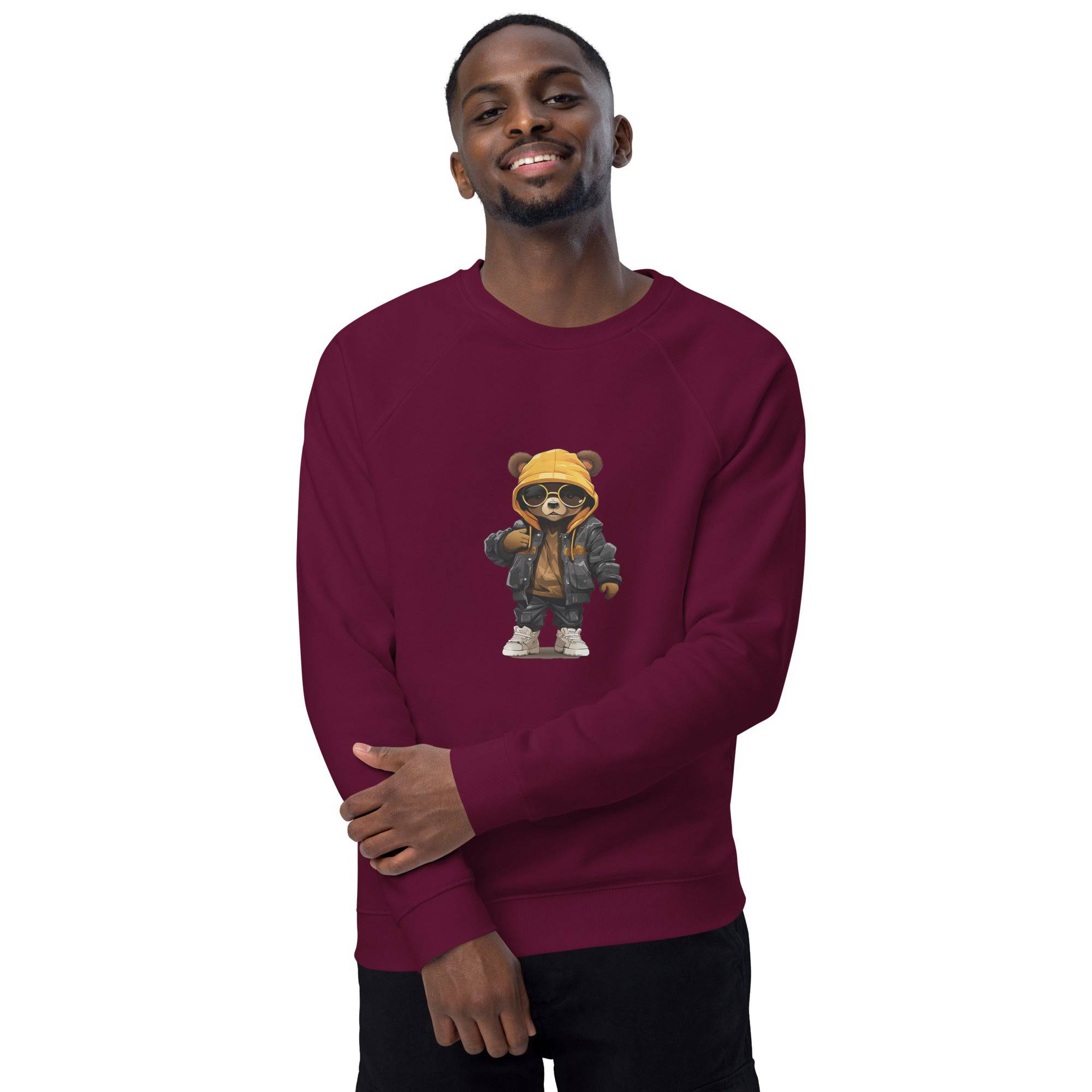 Unisex organic sweatshirt/Teddy-Bear-Hip-Hop