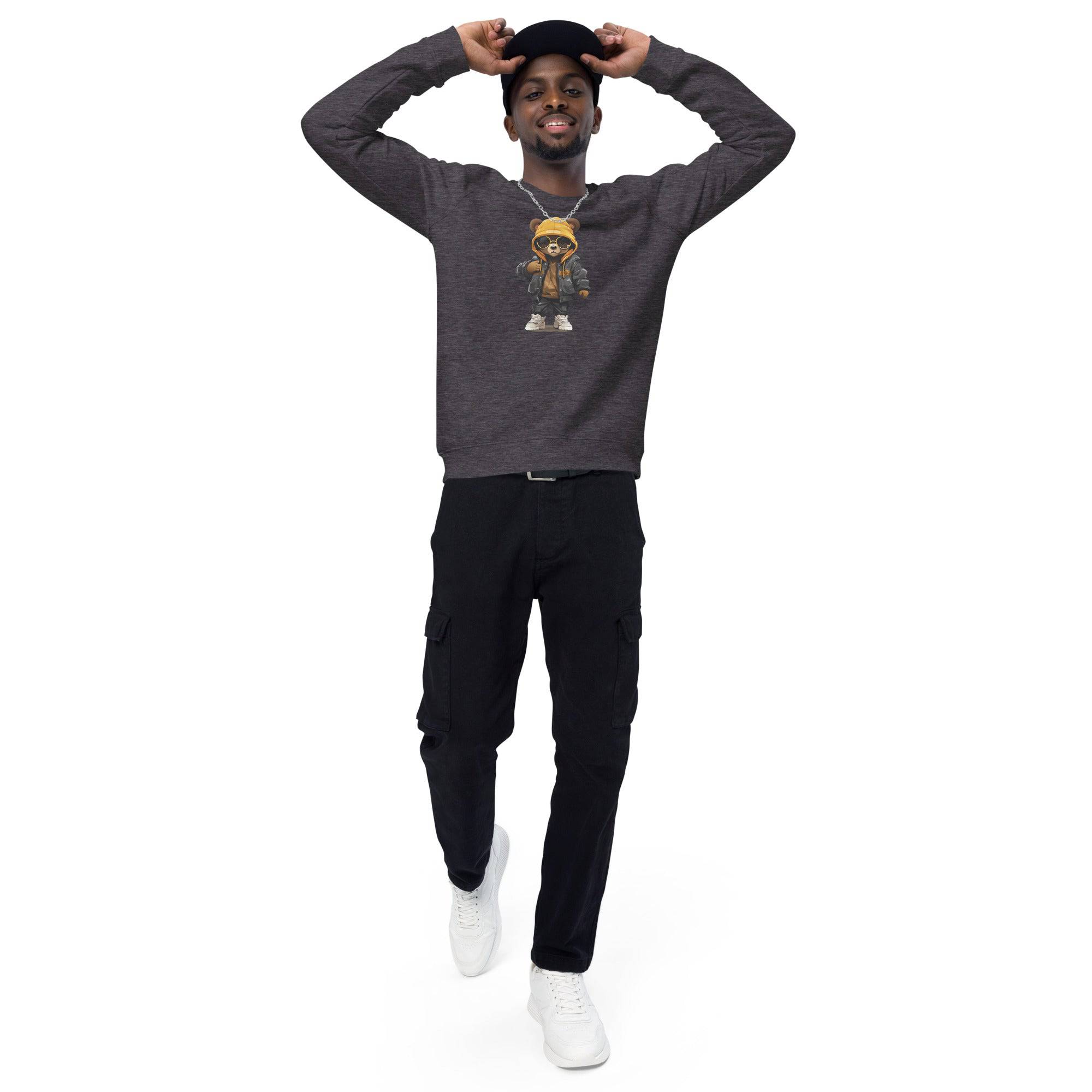 Unisex organic sweatshirt/Teddy-Bear-Hip-Hop