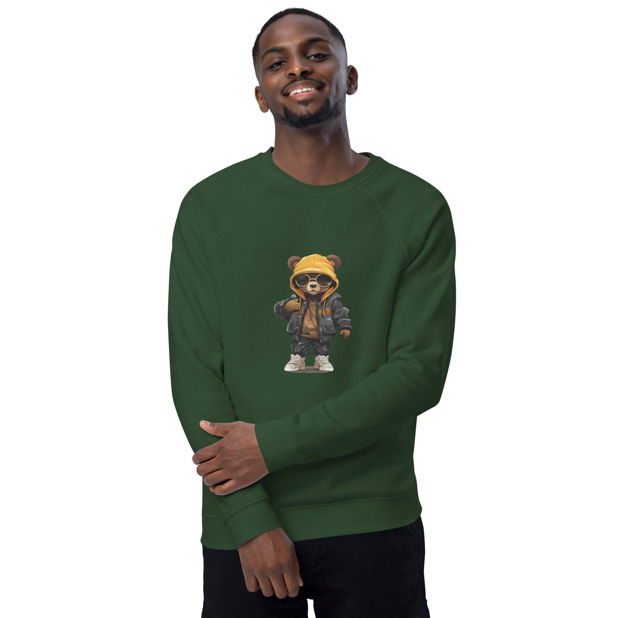 Unisex organic sweatshirt/Teddy-Bear-Hip-Hop