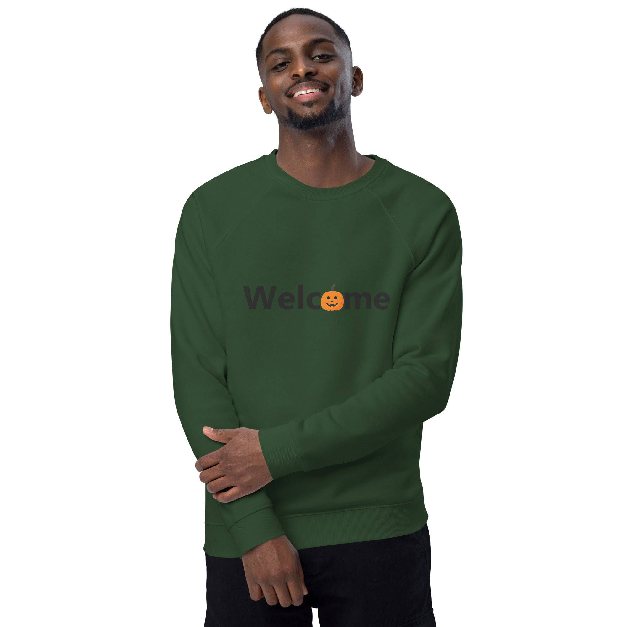 Unisex Organic Sweatshirt/Welcome-Halloween