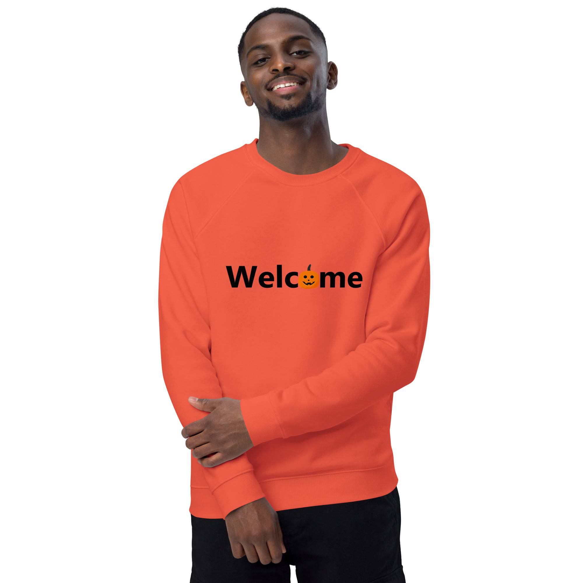 Unisex Organic Sweatshirt/Welcome-Halloween
