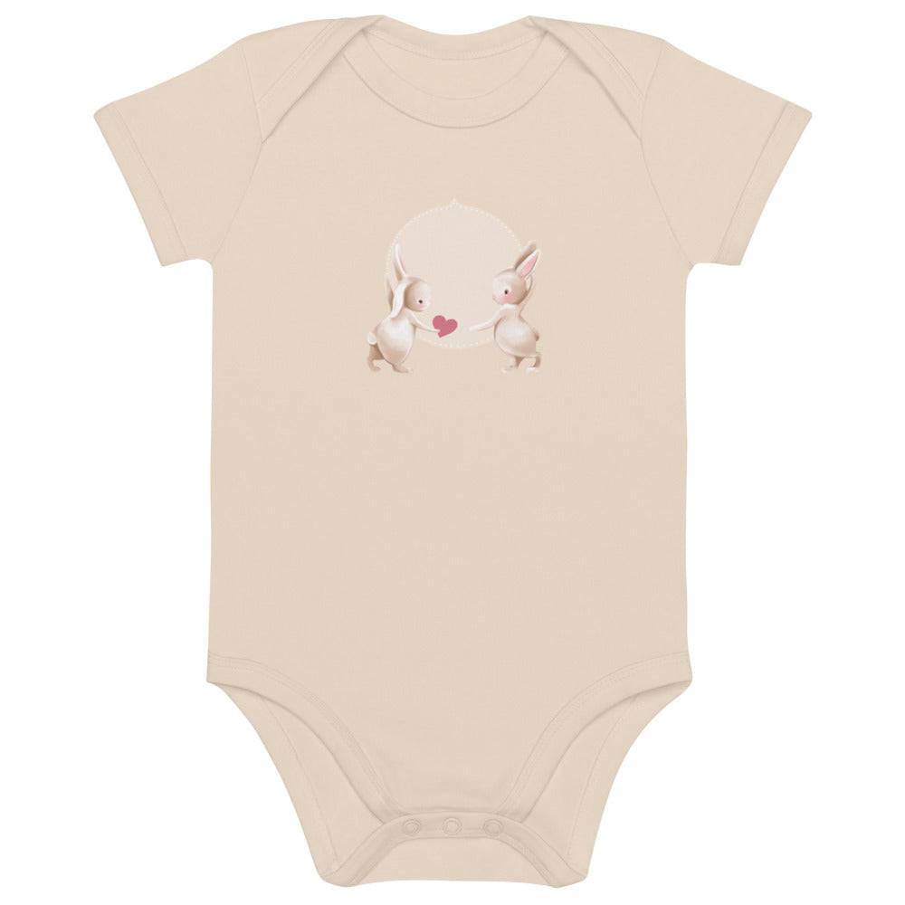 Organic cotton baby bodysuit/Bunnies Balloon