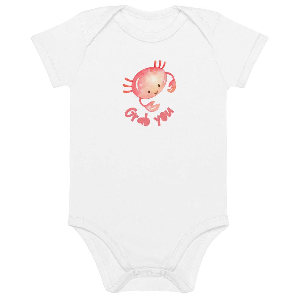 Organic cotton baby bodysuit/Grab you