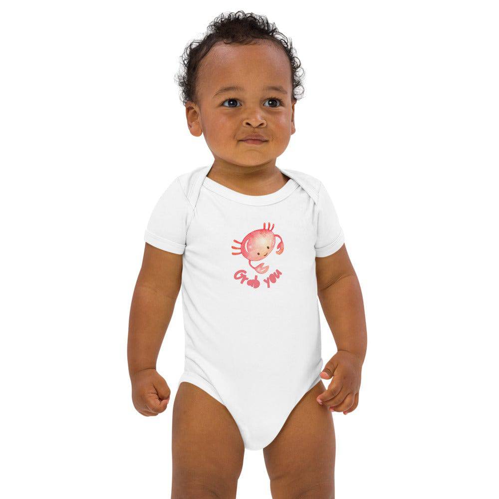 Organic cotton baby bodysuit/Grab you
