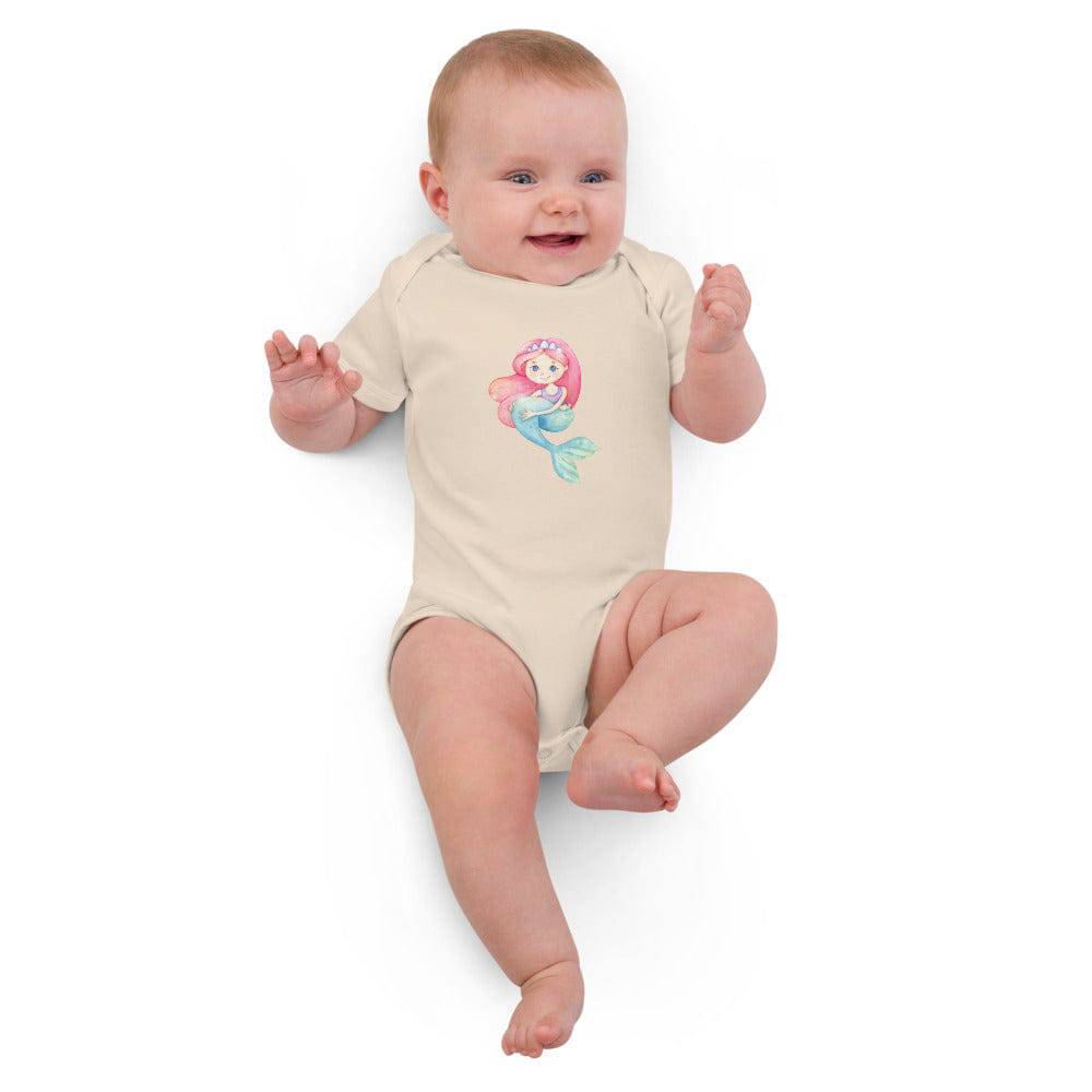 Organic cotton baby bodysuit/Little Mermaid