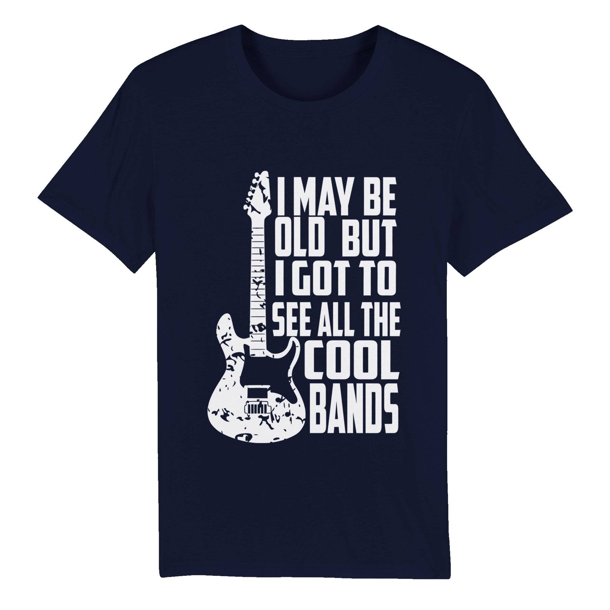 100% Organic Unisex T-shirt/Cool-Bands-White