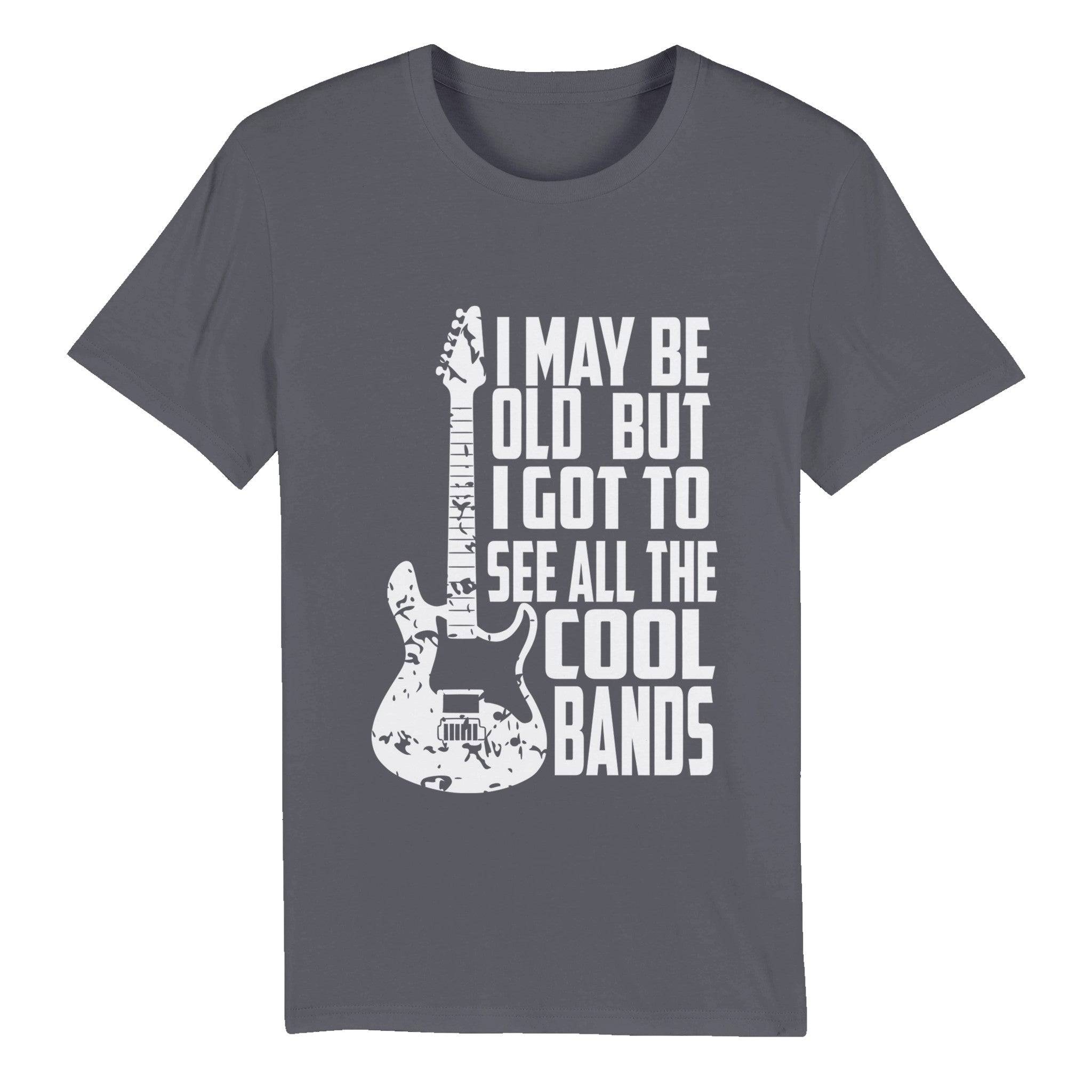 100% Organic Unisex T-shirt/Cool-Bands-White