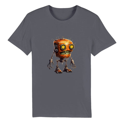 100% Organic Unisex T-shirt/Creepy-Robot-Halloween