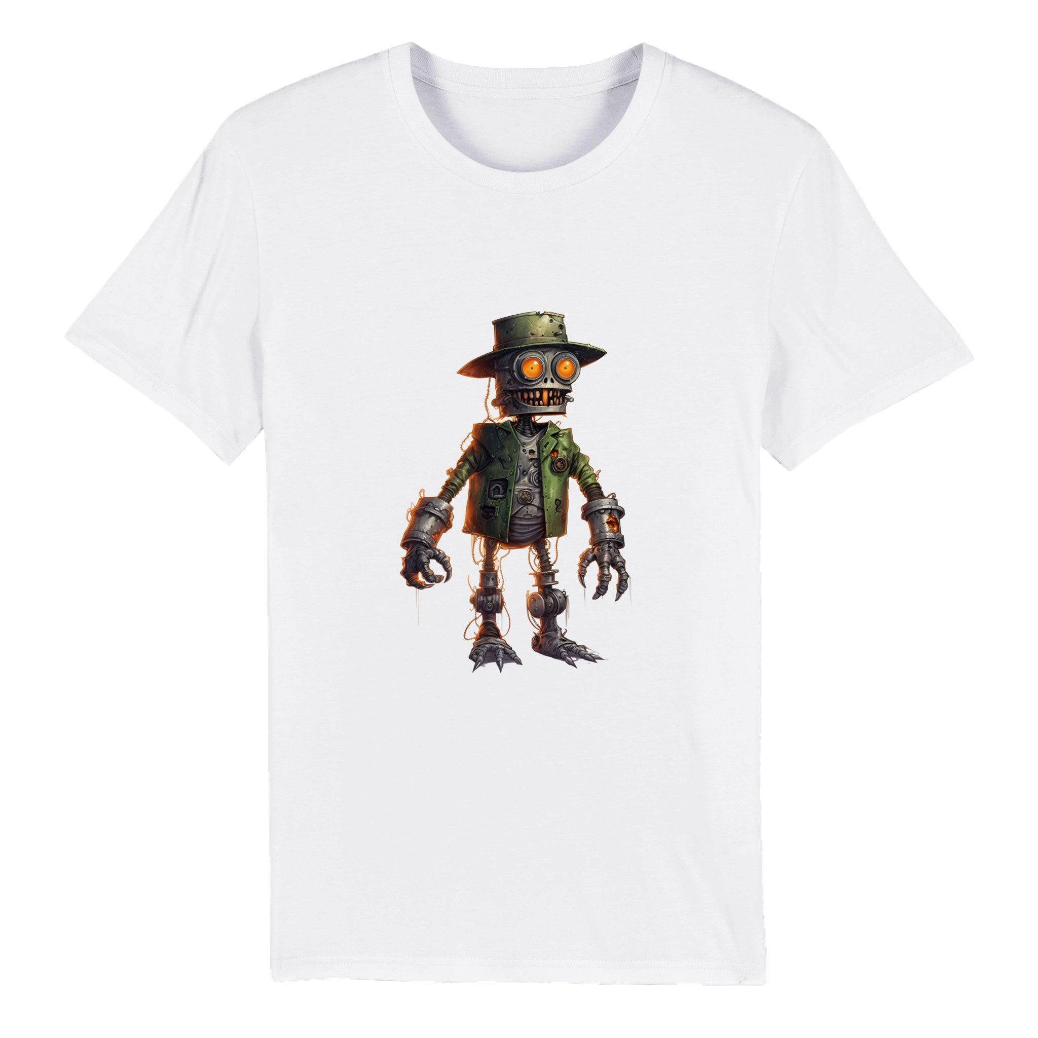 100% Organic Unisex T-shirt/Creepy-Robot2-Halloween