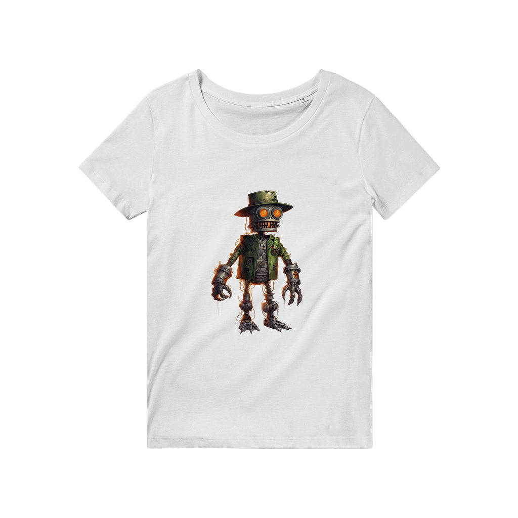 100% Organic Unisex T-shirt/Creepy-Robot2-Halloween
