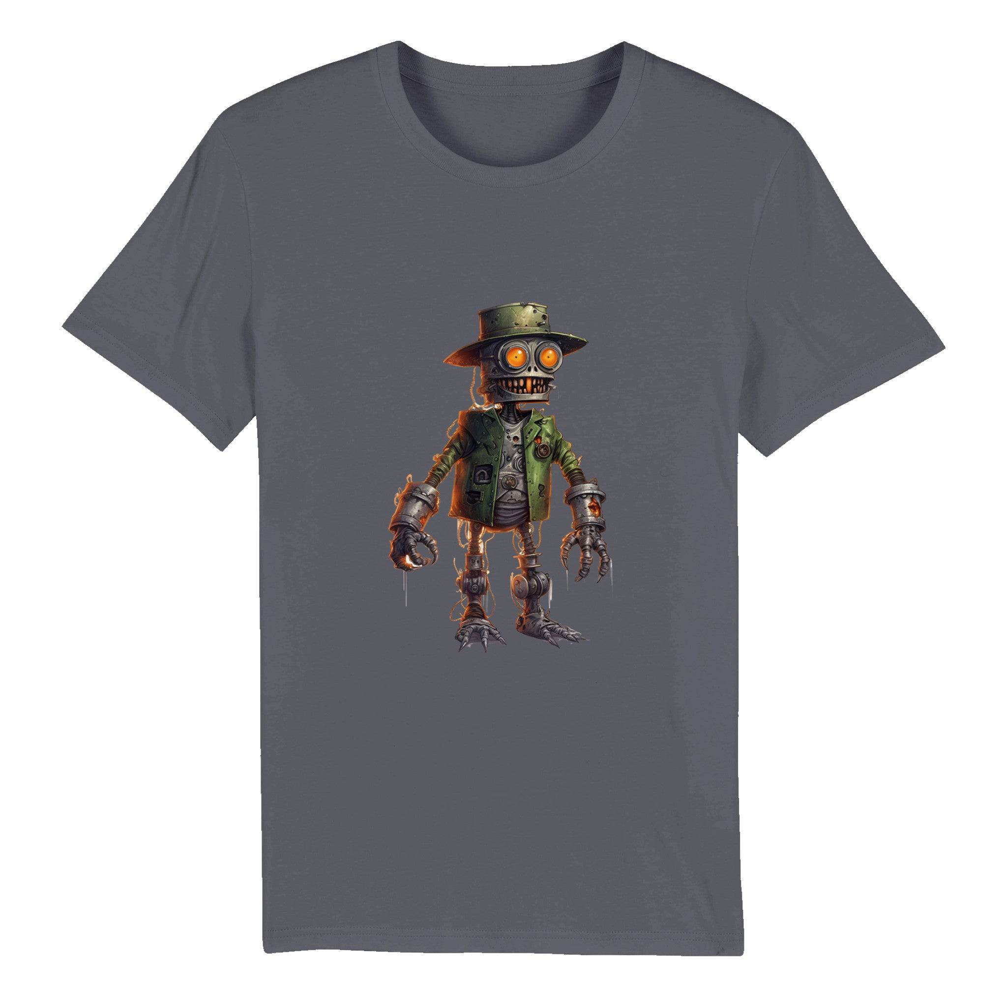100% Organic Unisex T-shirt/Creepy-Robot2-Halloween