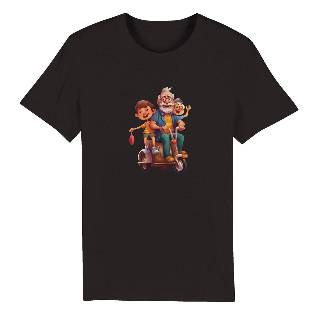 100% Organic Unisex T-shirt/Grandpa-Grand-Children-Vespa