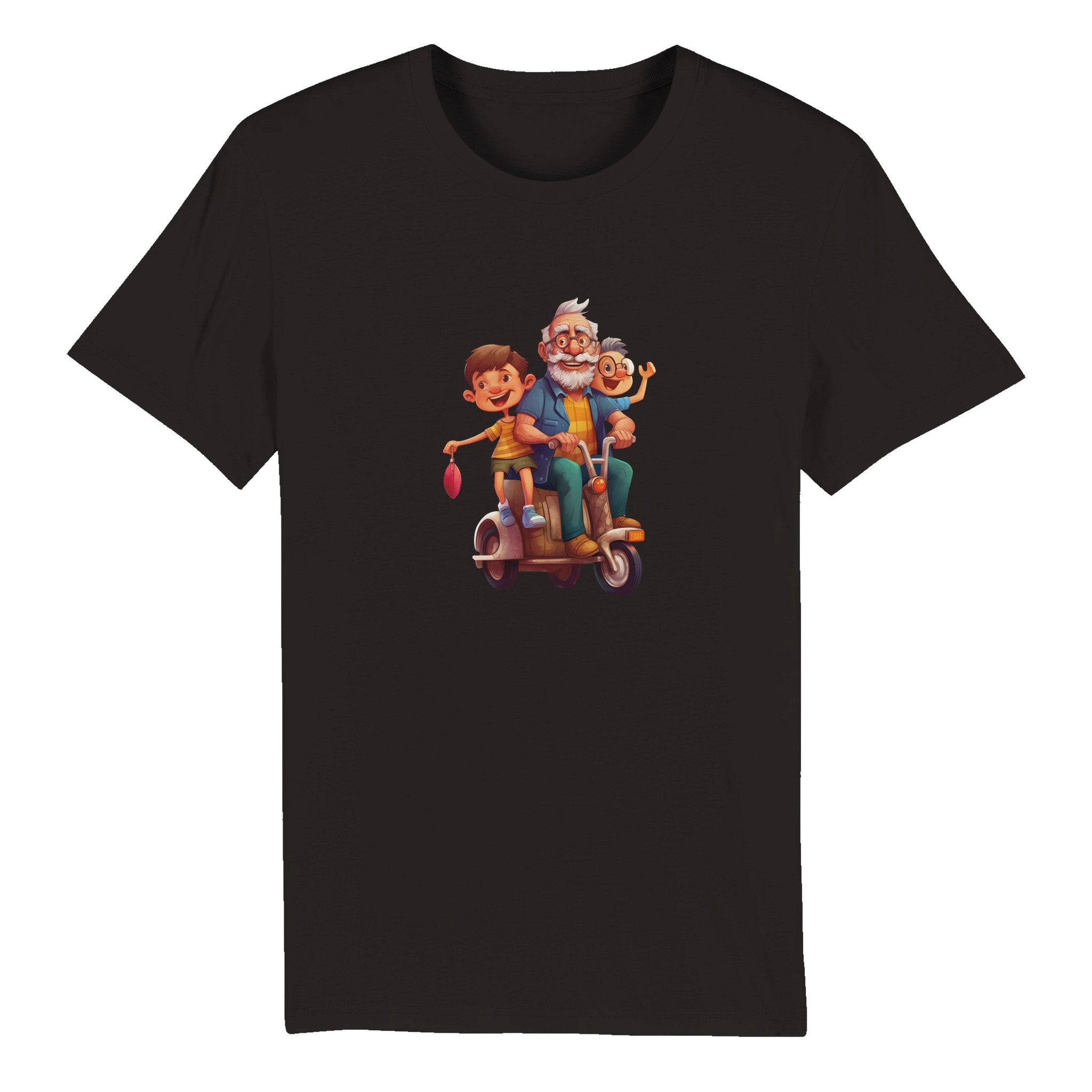 100% Organic Unisex T-shirt/Grandpa-Grand-Children-Vespa