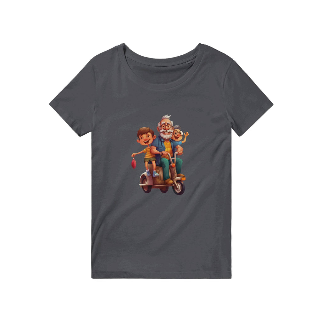 100% Organic Unisex T-shirt/Grandpa-Grand-Children-Vespa