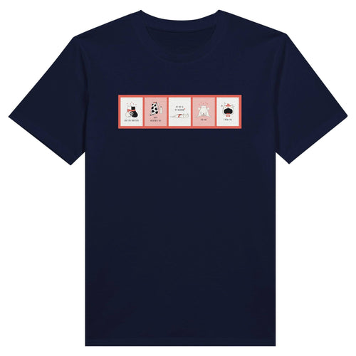 100% Organic Unisex T-shirt/Cats-In-Windows