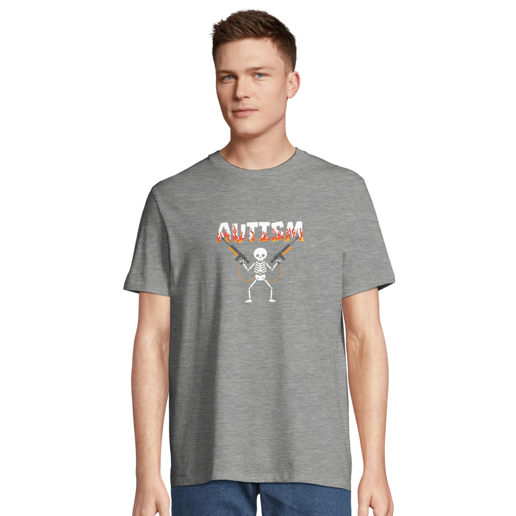 100% Organic unisex T-shirt/Autism-Skeleton